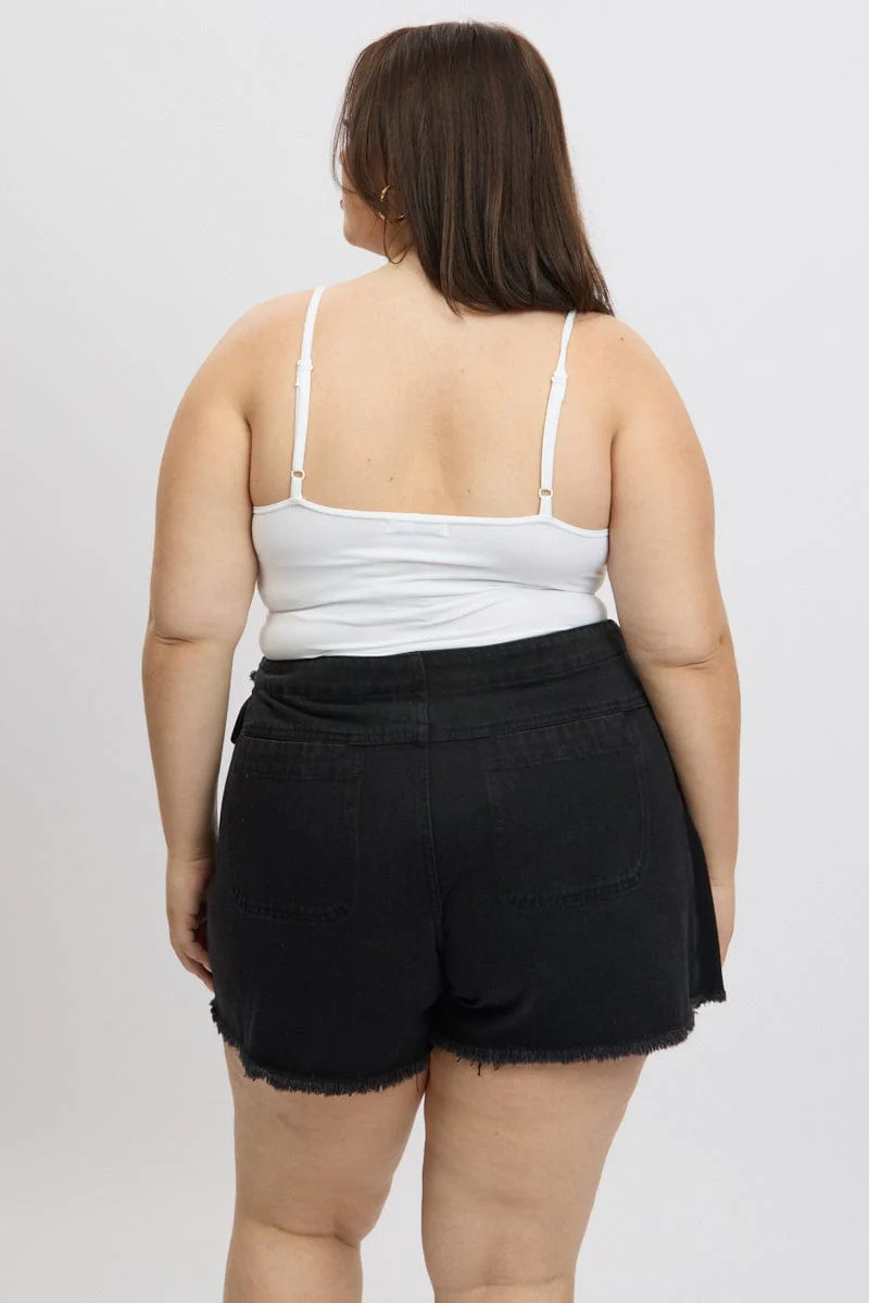 White Bodysuit Singlet Front Ruched Supersoft - Image 4