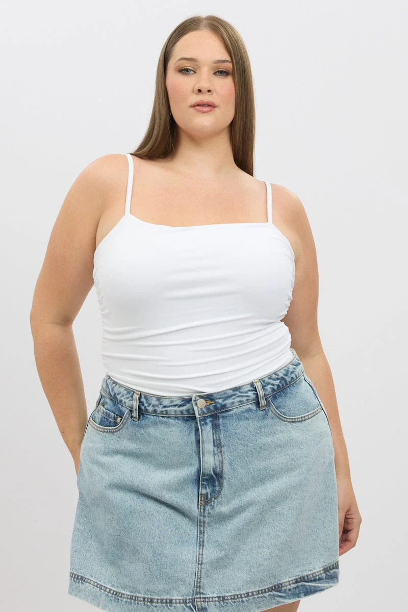 White Bodysuit Sleeveless - Image 3