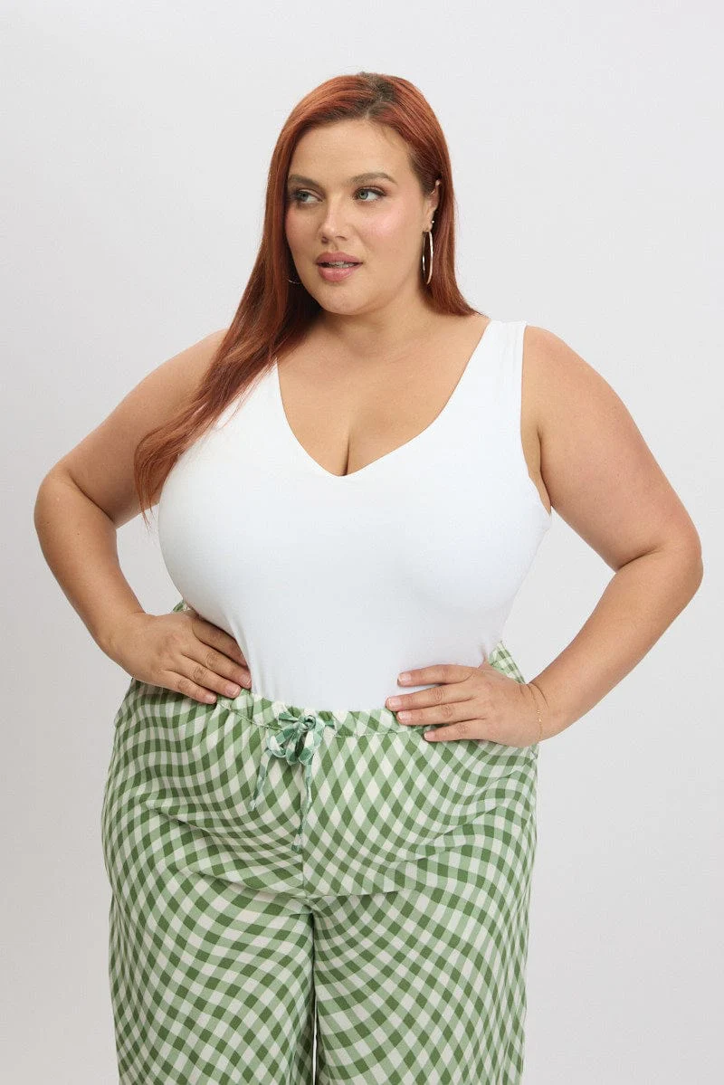 White Bodysuit V Neck Supersoft - Image 3