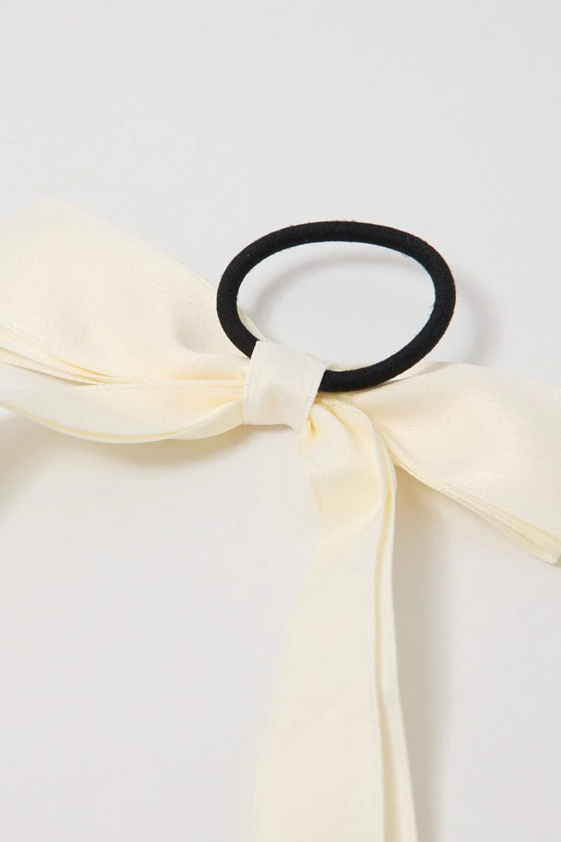 White Bow Hair Ties - Image 5