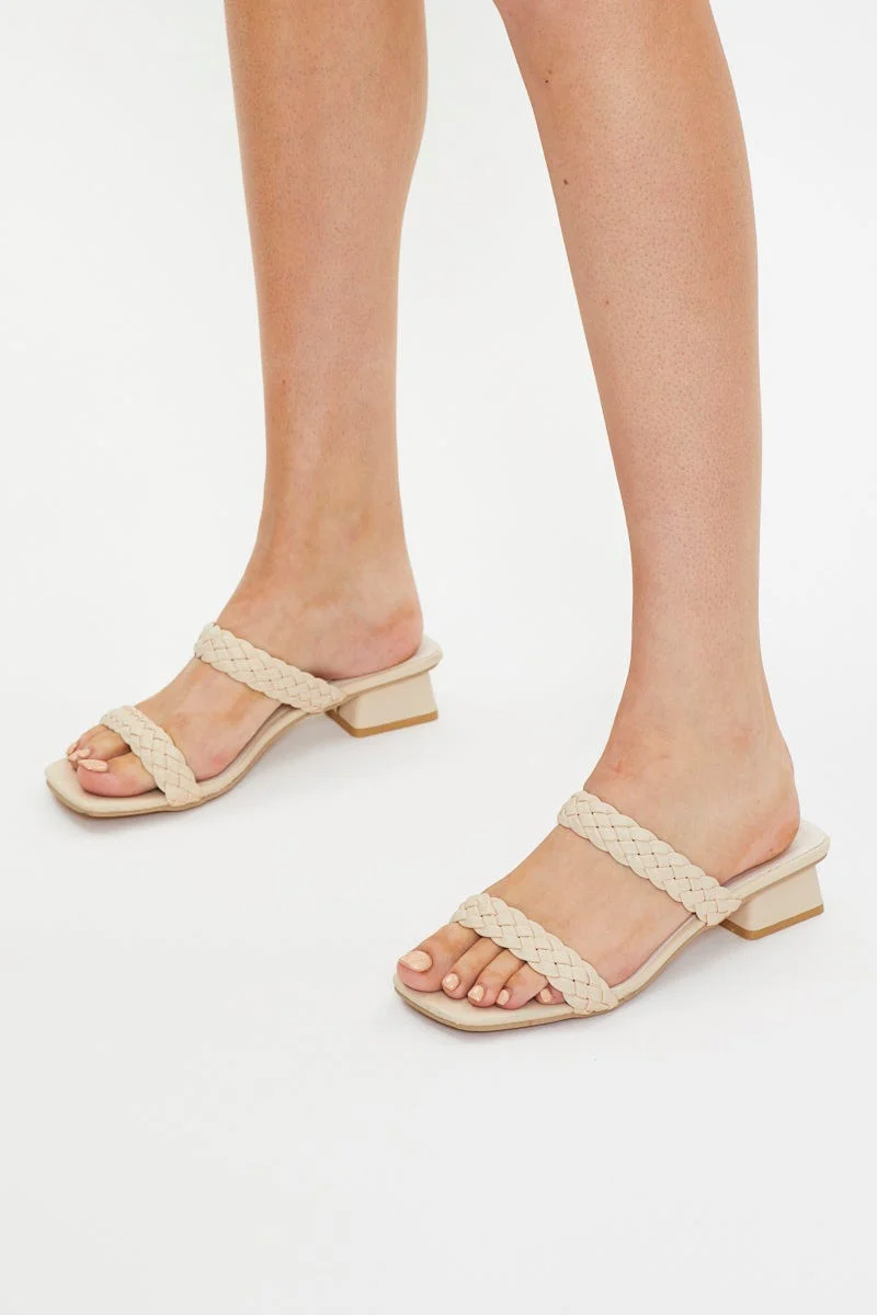 White Braided Mules - Image 2