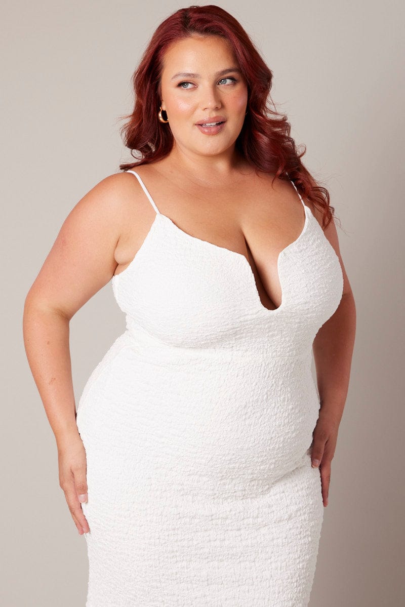 White Bubble Maxidress - Image 3