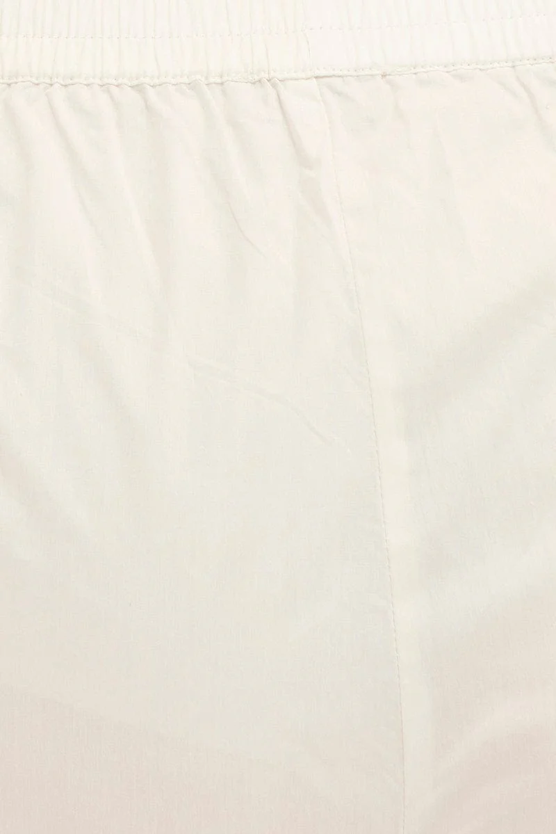White Cargo Wide Leg Pants High Rise - Image 6