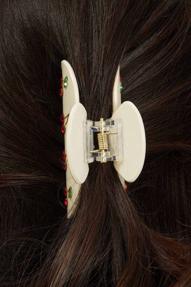 White Cherry Claw Clips - Image 2