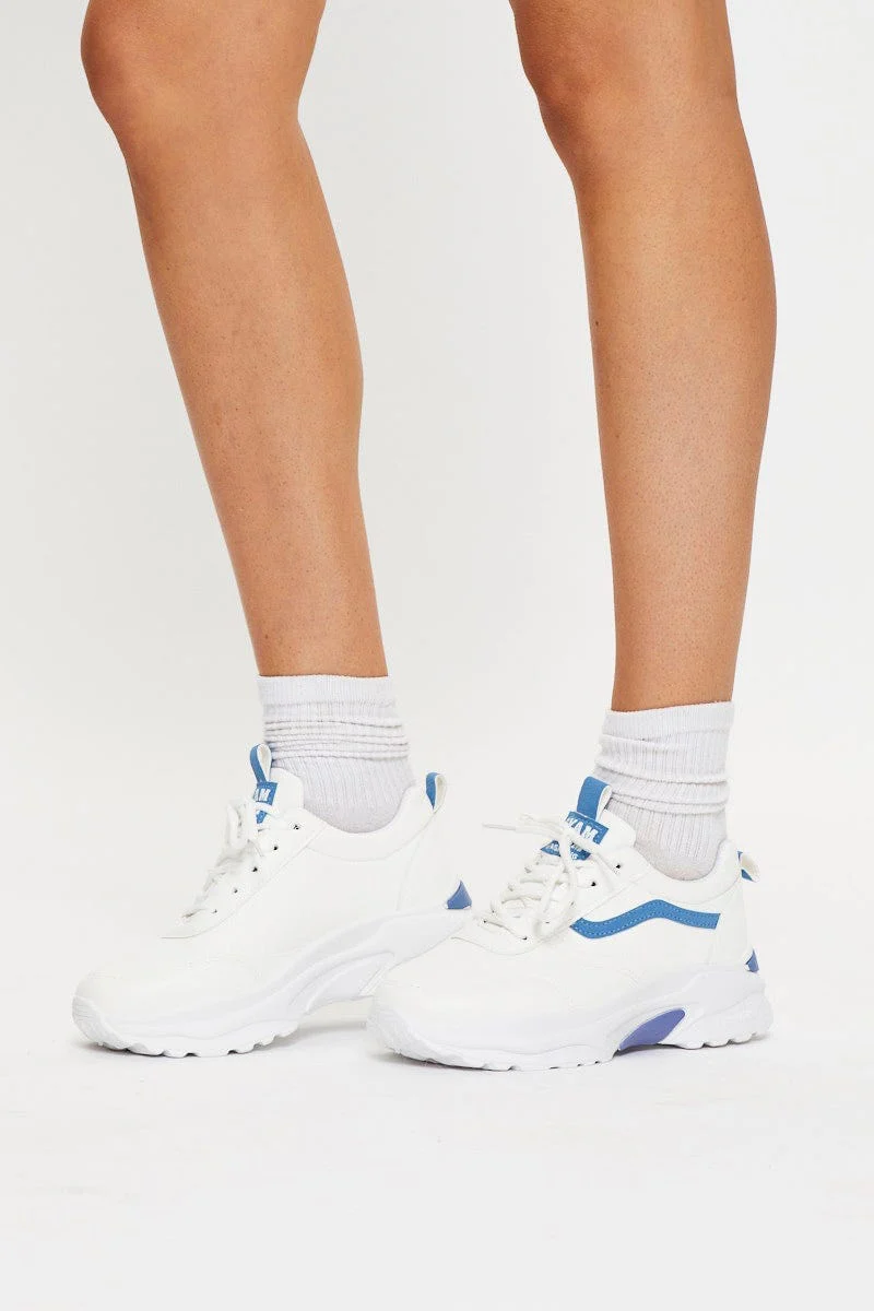 White Chunky Pastel Sneakers