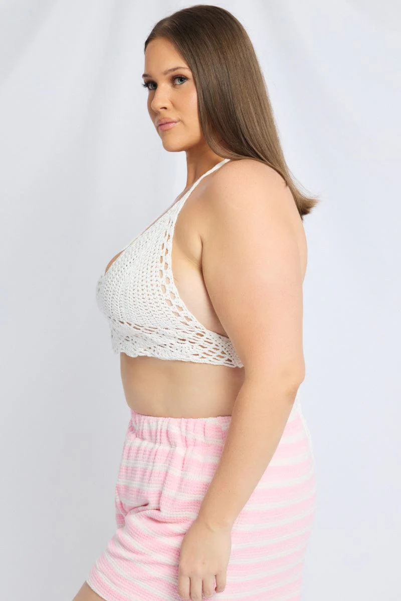 White Crochet Bikini Top - Image 4