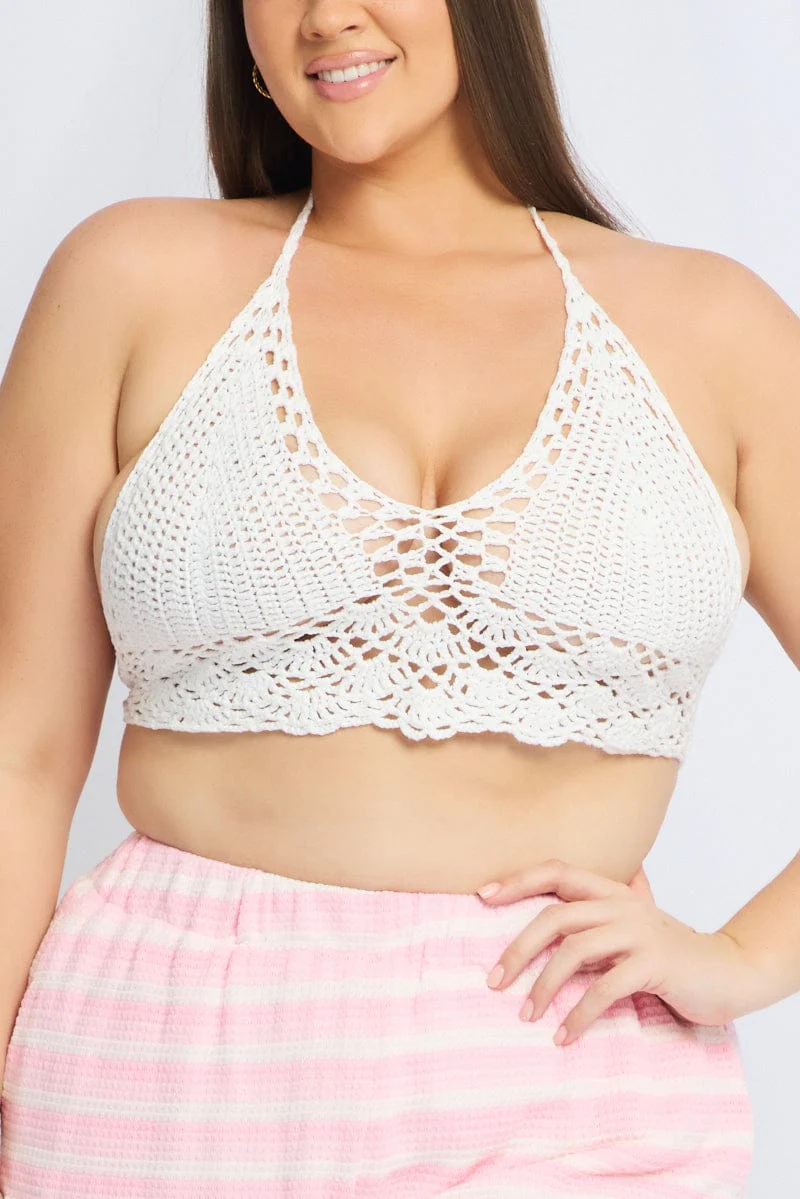 White Crochet Bikini Top - Image 6