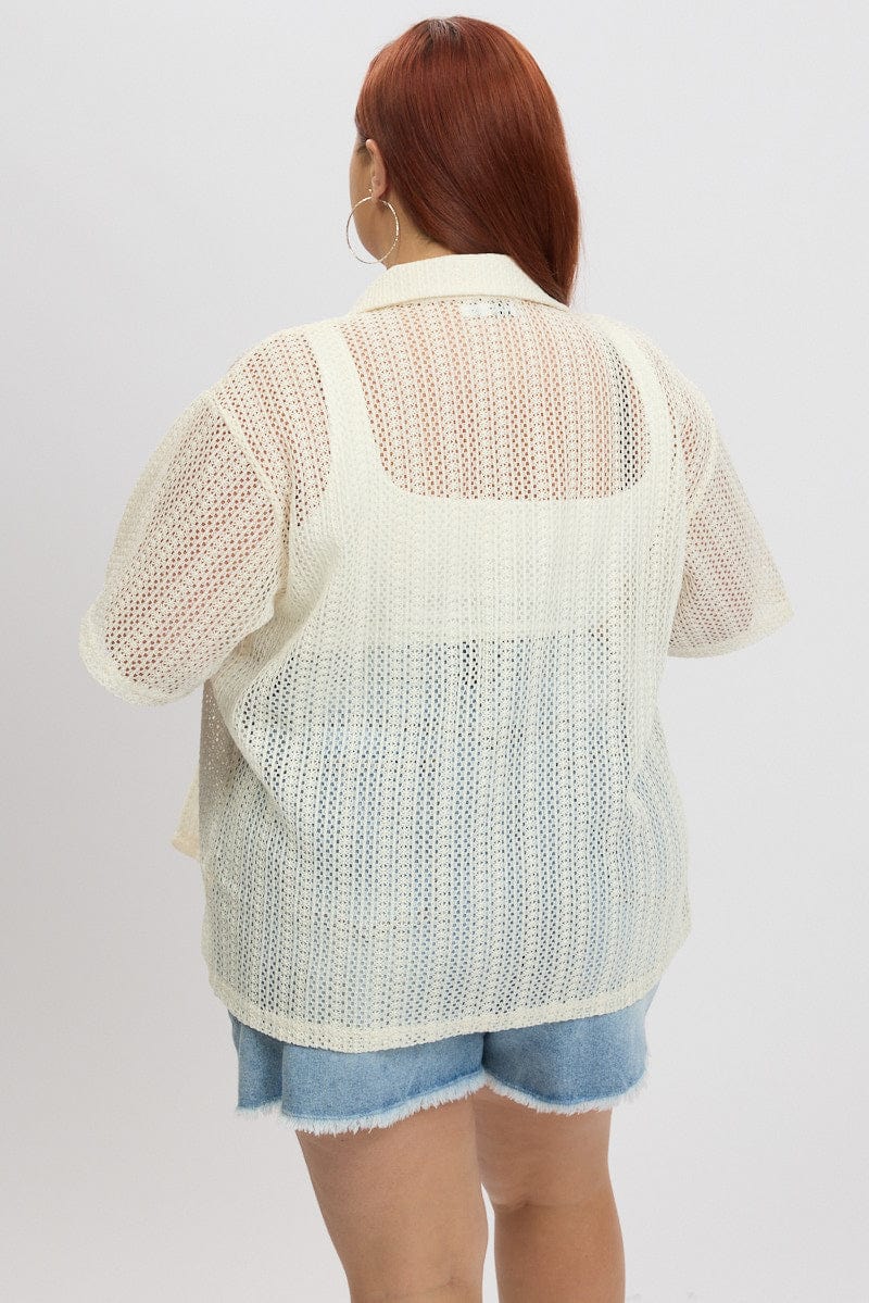 White Crochet collar Cardigan - Image 5