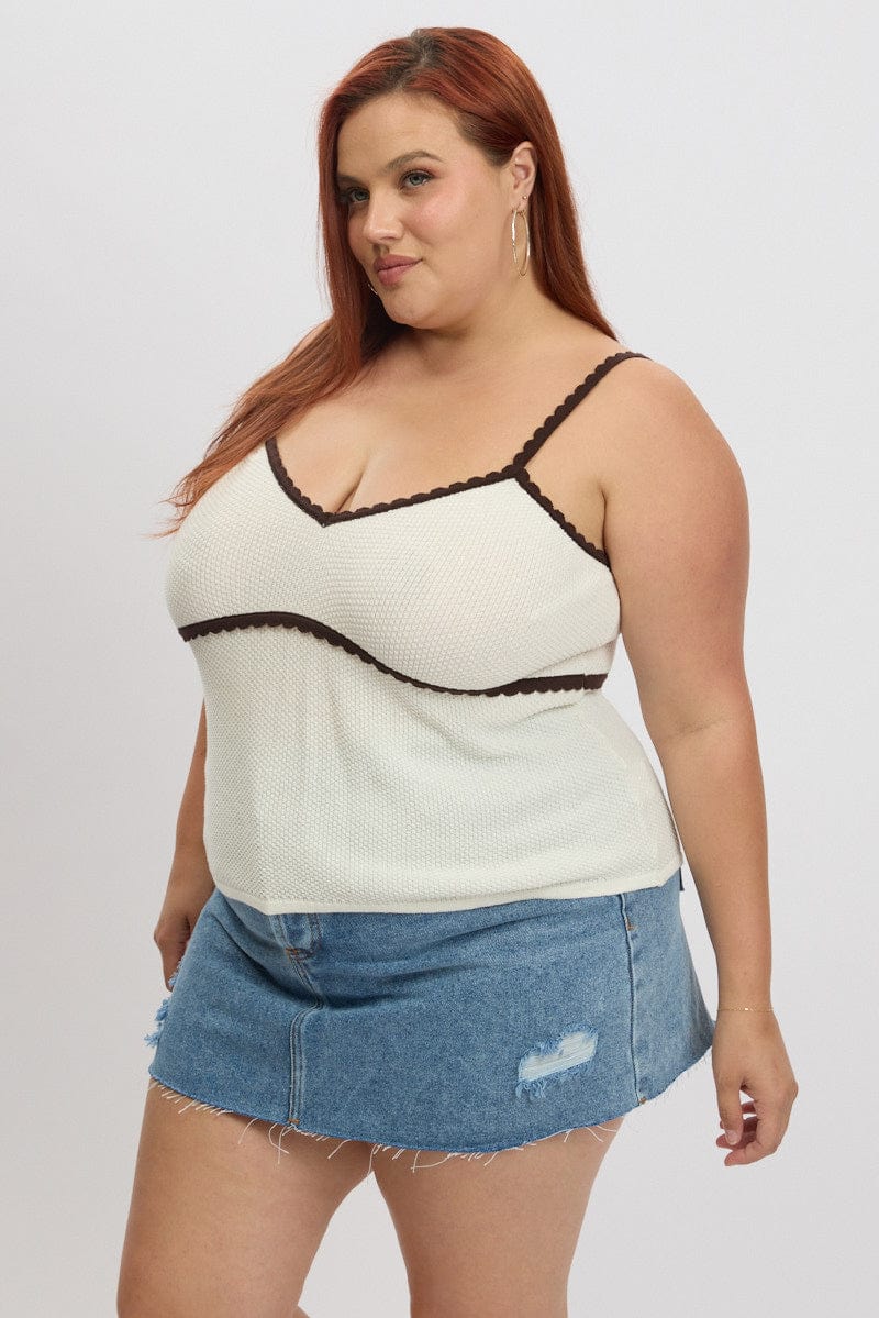 White Crochet Knit Top - Image 4