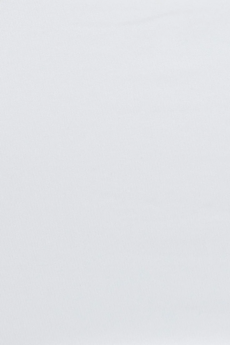 White Crop Tank Top Square Neck - Image 6