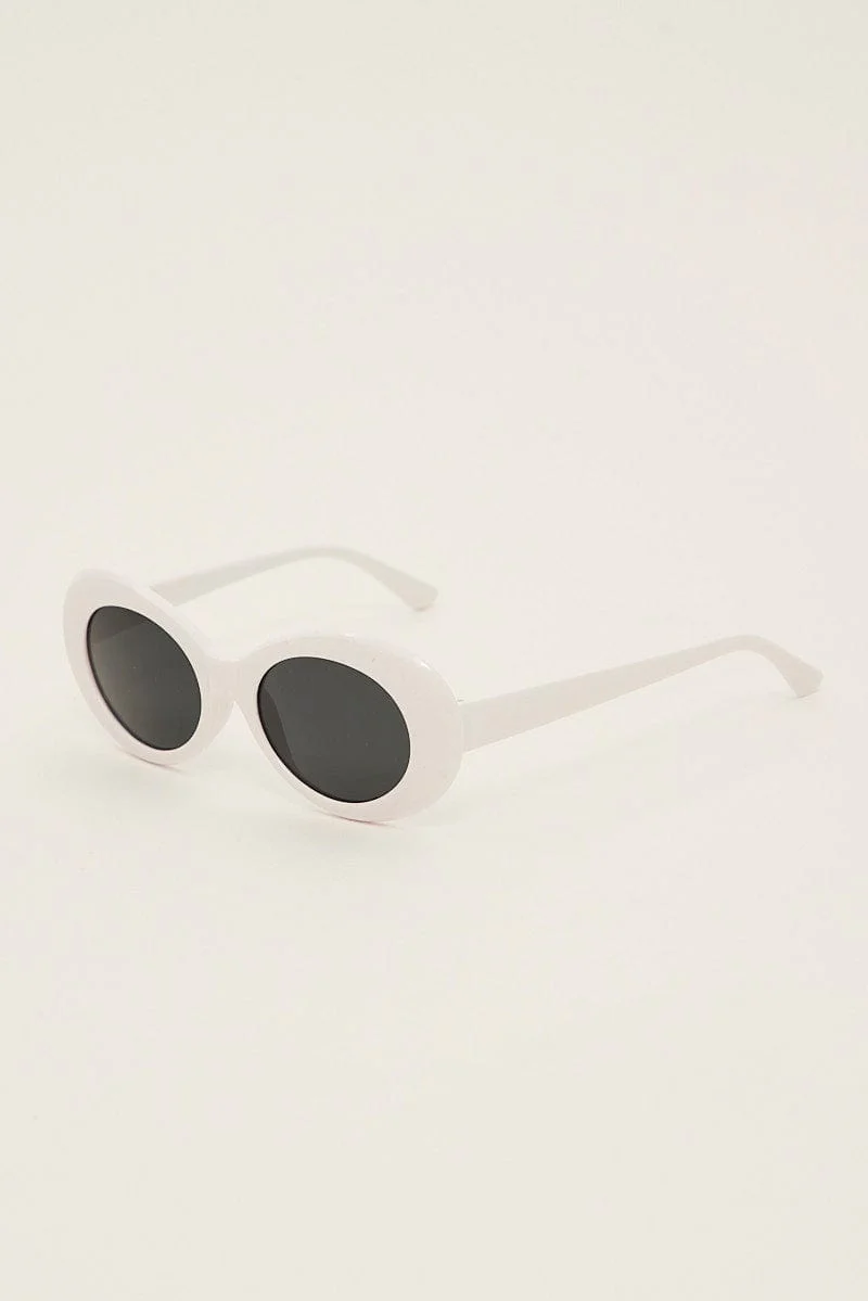 White Fashion Sunglasses - Image 2