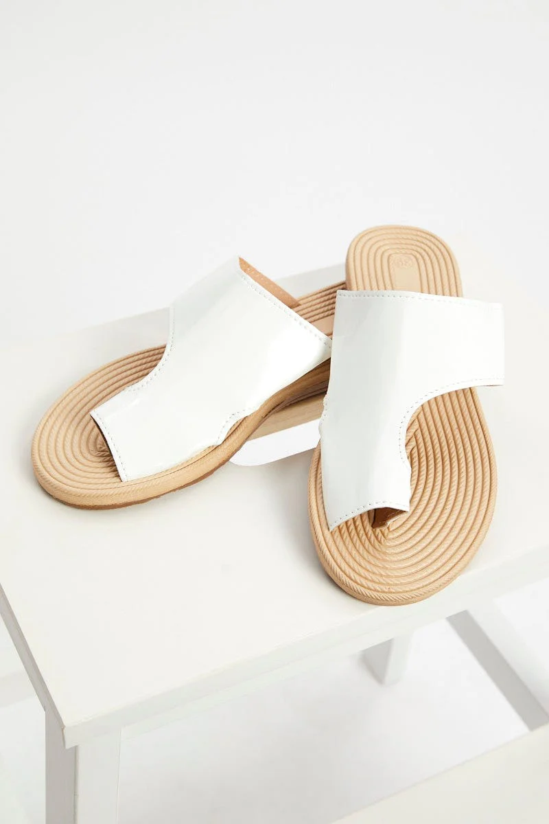 White Flat Slides
