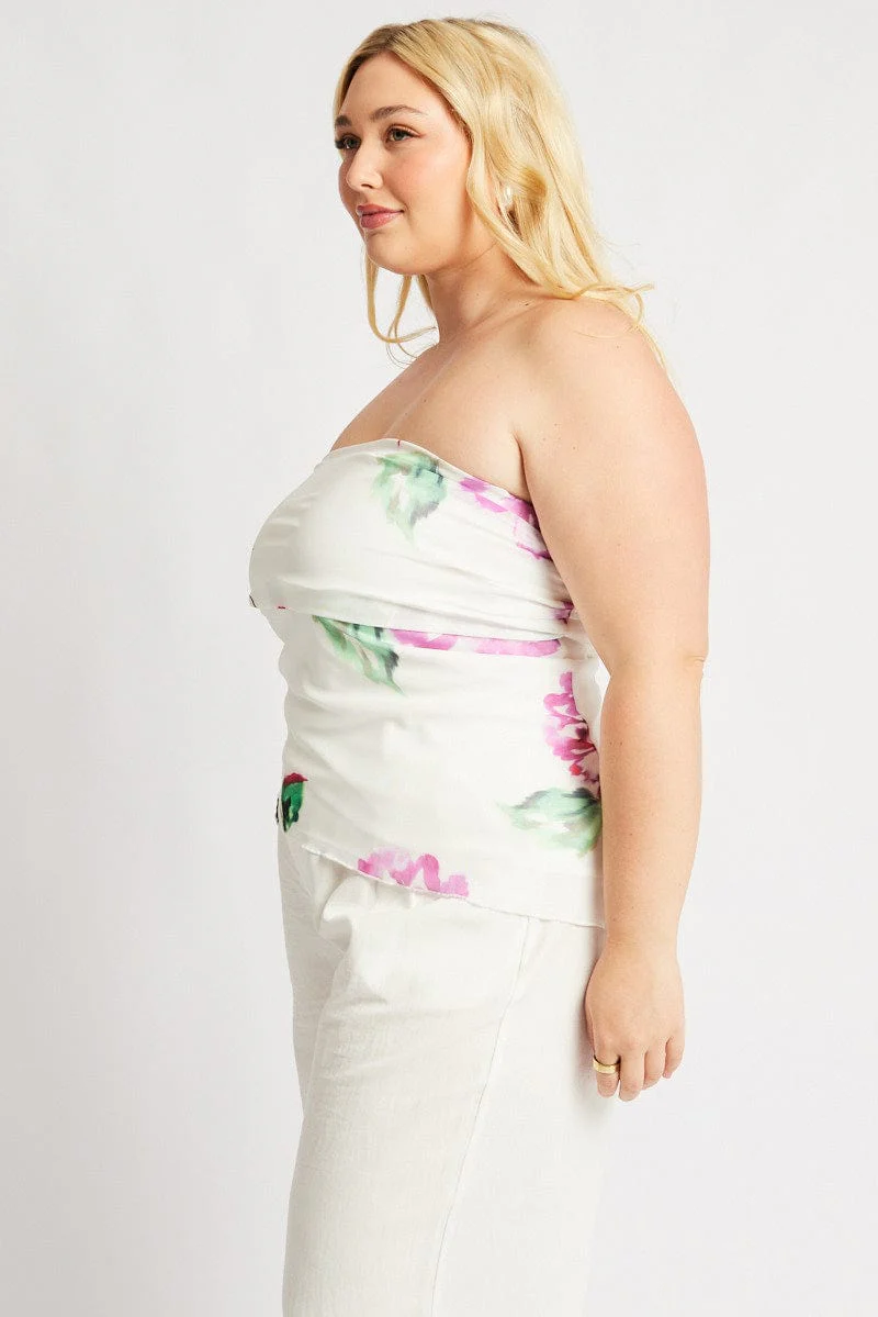 White Floral Bandeau - Image 4