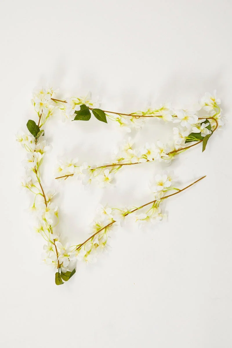 White Flower And Leaf Garland - Image 6