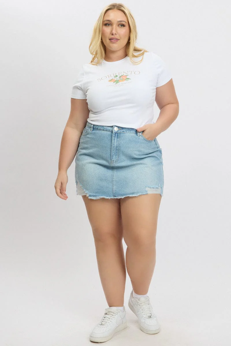 White Graphic T Shirt Short sleeve Crew Neck - Image 4