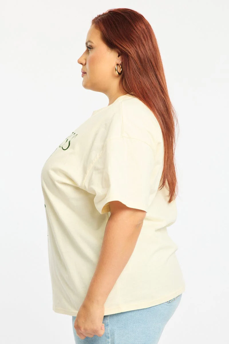 White Graphic Tee Short Sleeve - Image 3
