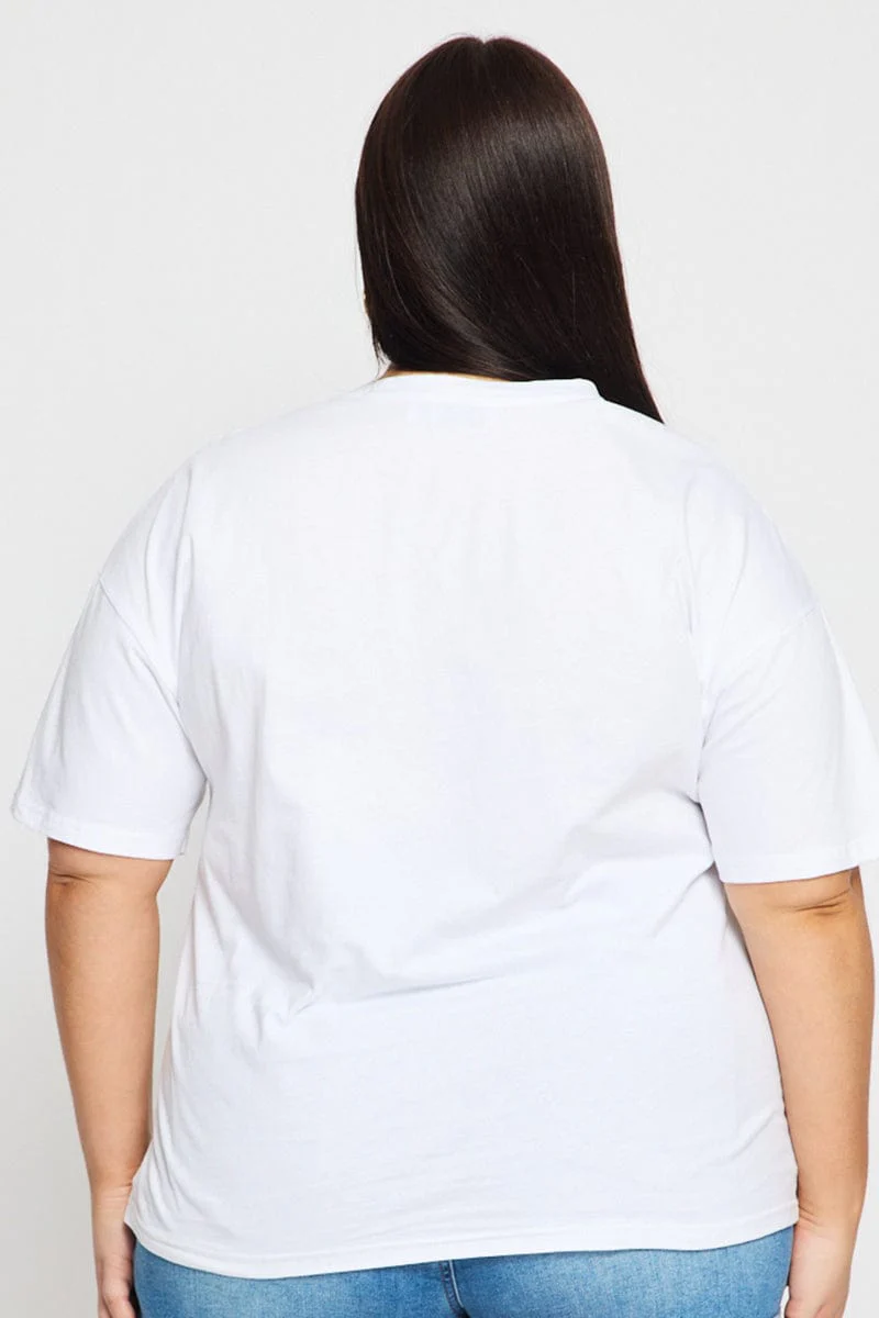 White Graphic Tee Short Sleeve Seashells - Image 4