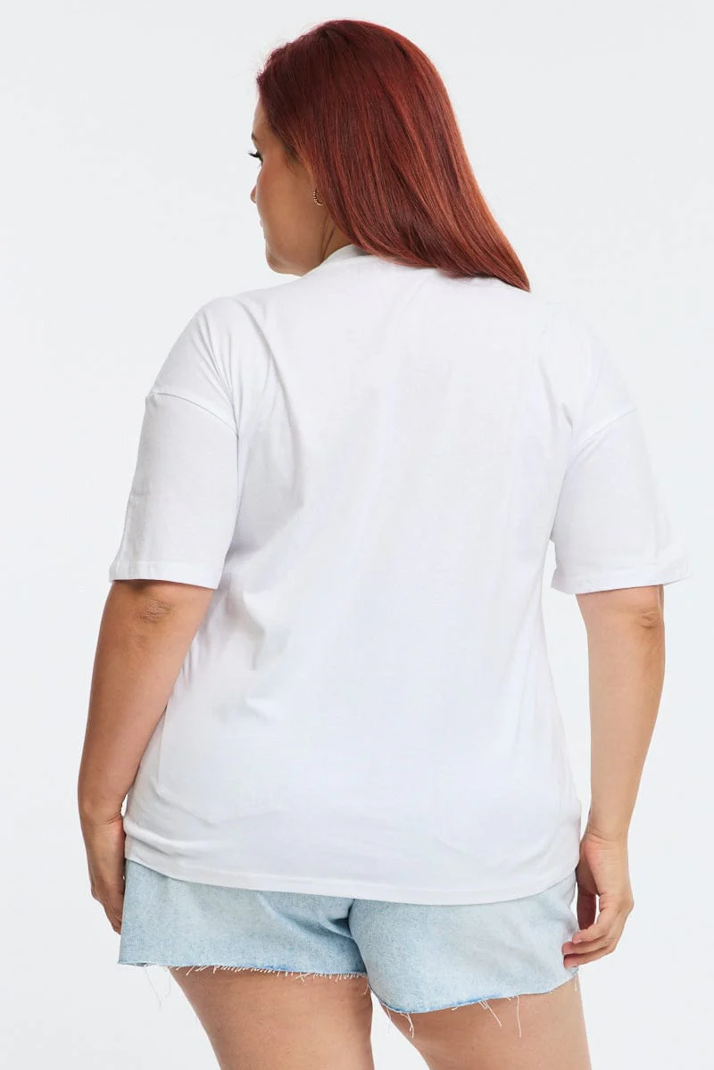 White Graphic Tee Short Sleeve Sicilia - Image 4