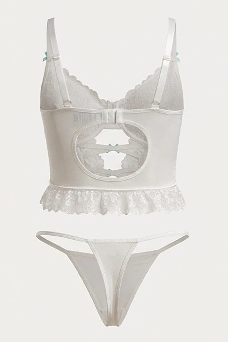 White Lace Lingerie Set - Image 2