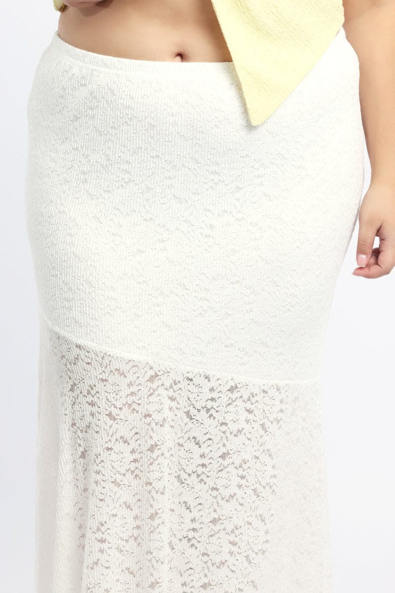 White Lace Maxi Skirt - Image 5