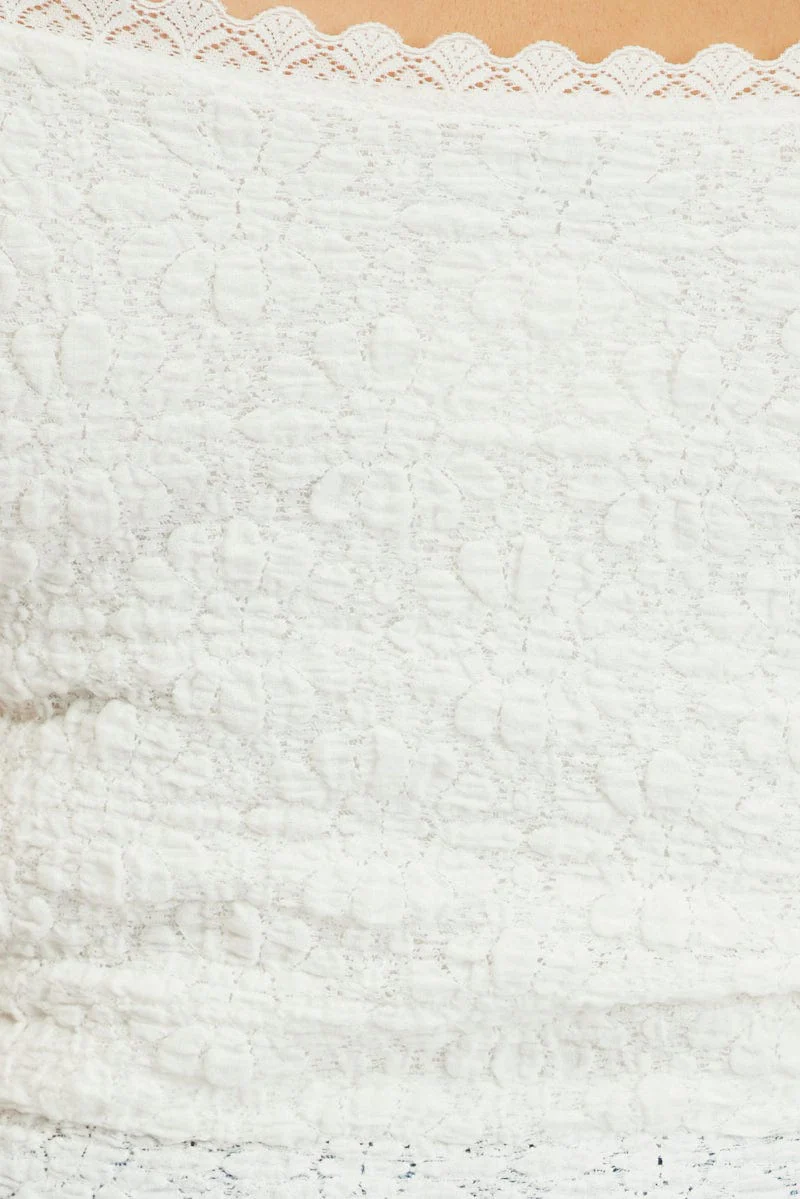 White Lace top Short Sleeve - Image 6