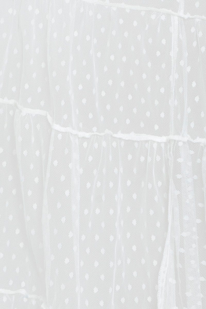 White Longline Cardigan Short Sleeve Crochet - Image 6