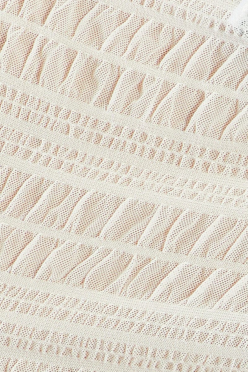 White Mesh Top Short Sleeve Crew Neck - Image 6