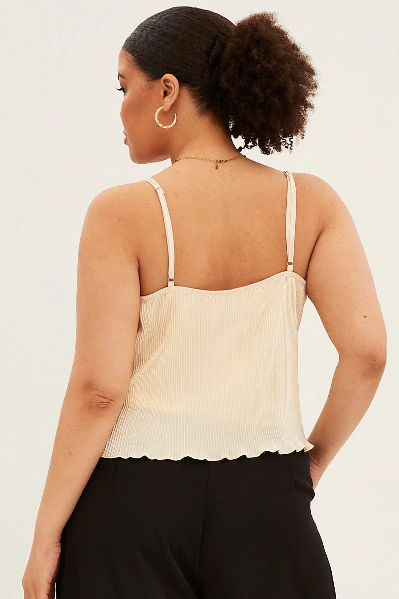 White Plisse Top Sleeveless - Image 5