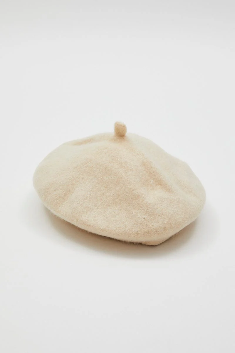 White Plus Beret Hat - Image 3