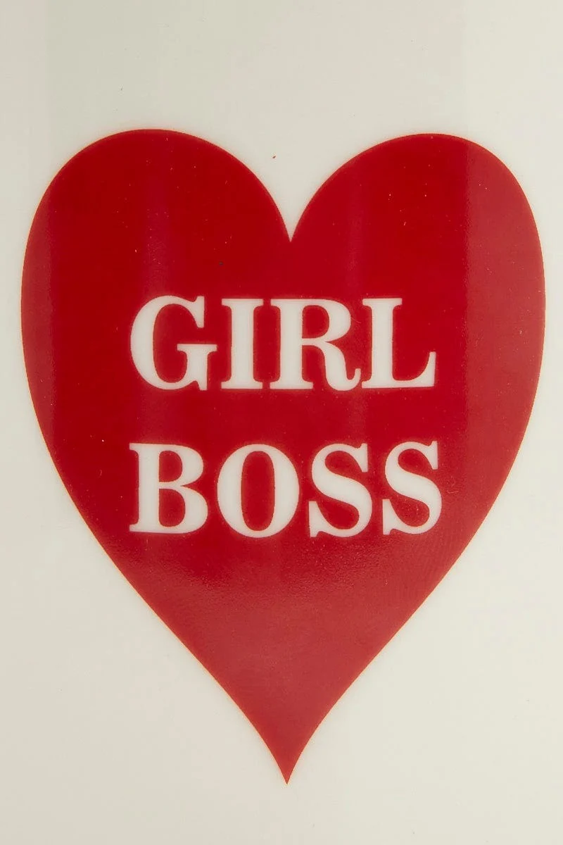 White Plus Girl Boss Slogan Mug - Image 4