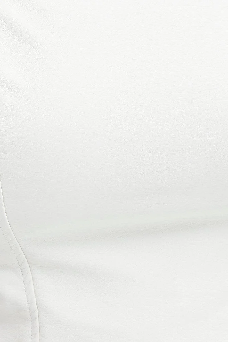 White Pu Corset Top Ponte Back - Image 6
