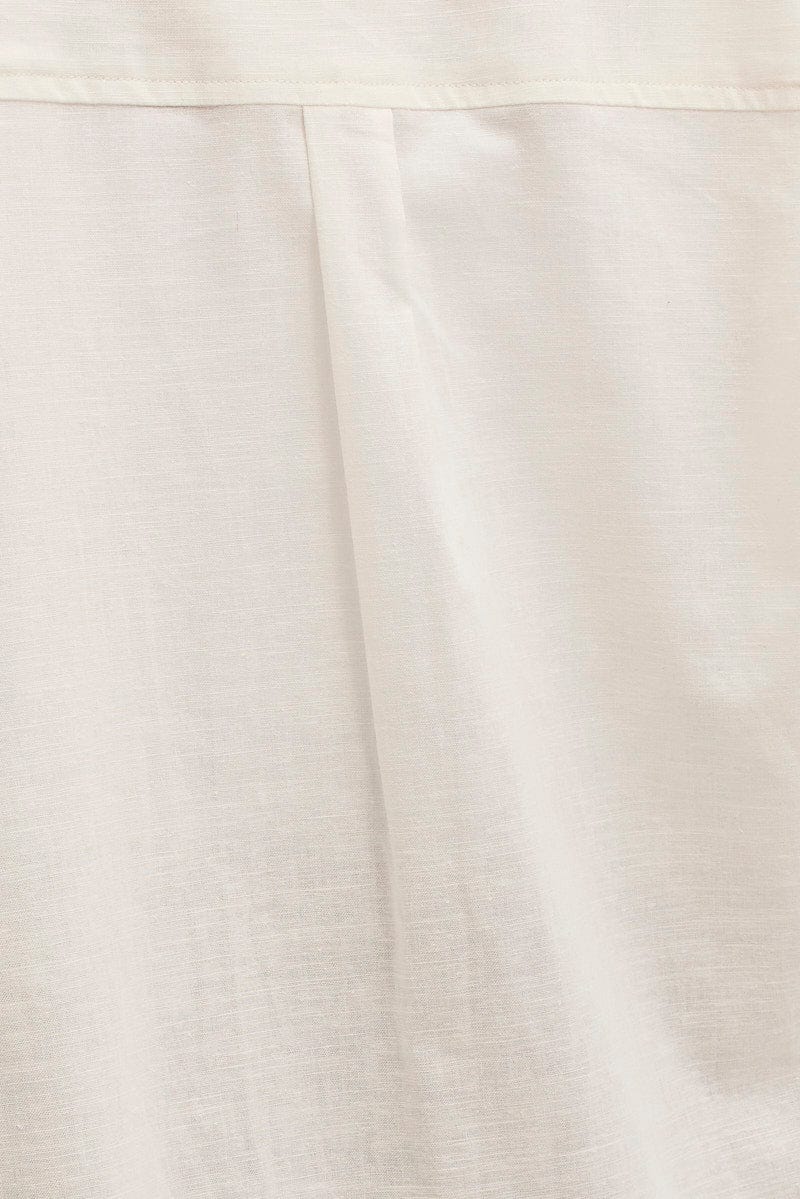 White Relaxed Shirt Long Sleeve Button Up - Image 6