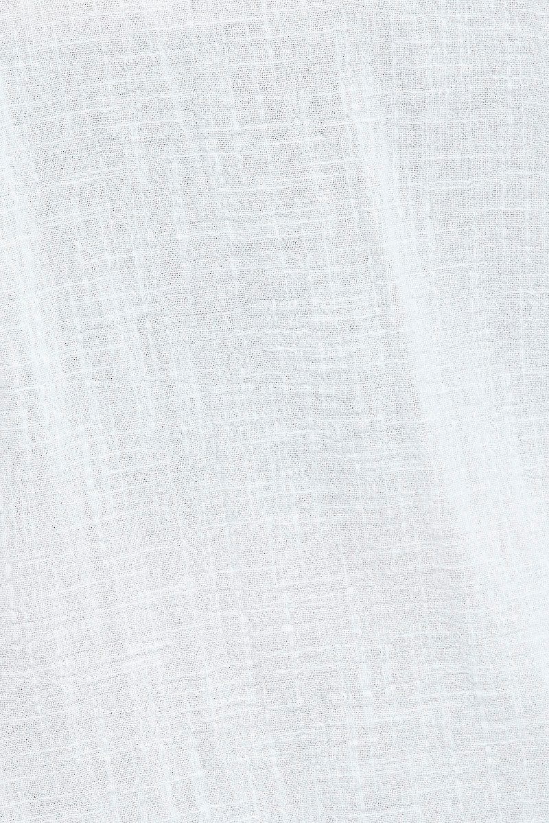 White Relaxed Shirt Long Sleeve V-neck - Image 6