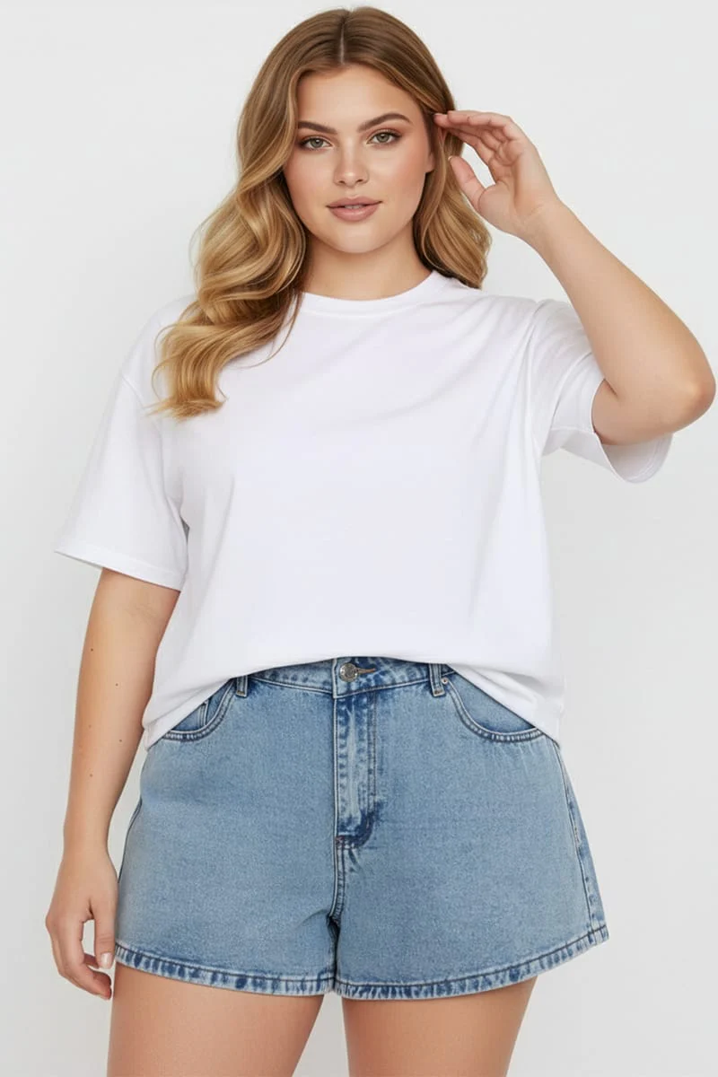 White Relaxed T-shirt Short Sleeve - Image 2