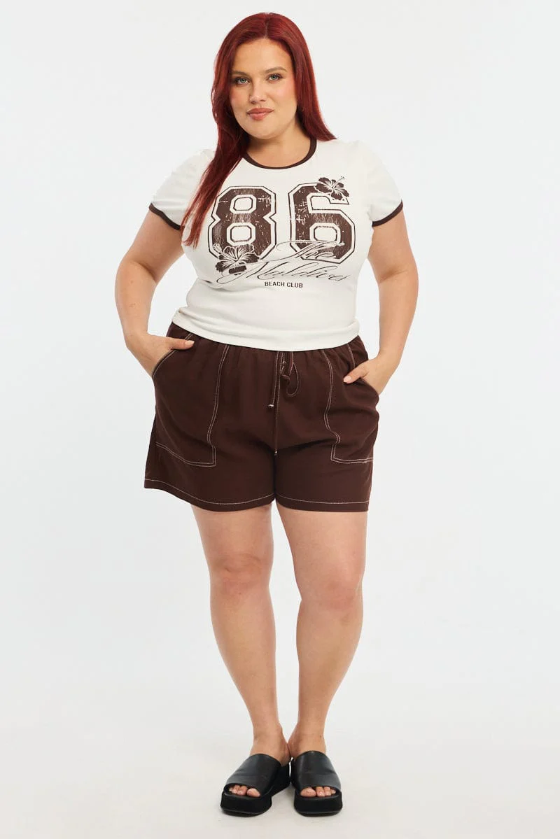White Ringer Tee Short Sleeve - Image 2