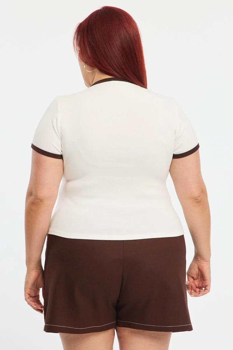 White Ringer Tee Short Sleeve - Image 4