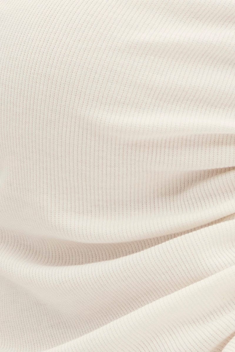 White Ruched Top Short Sleeve - Image 6