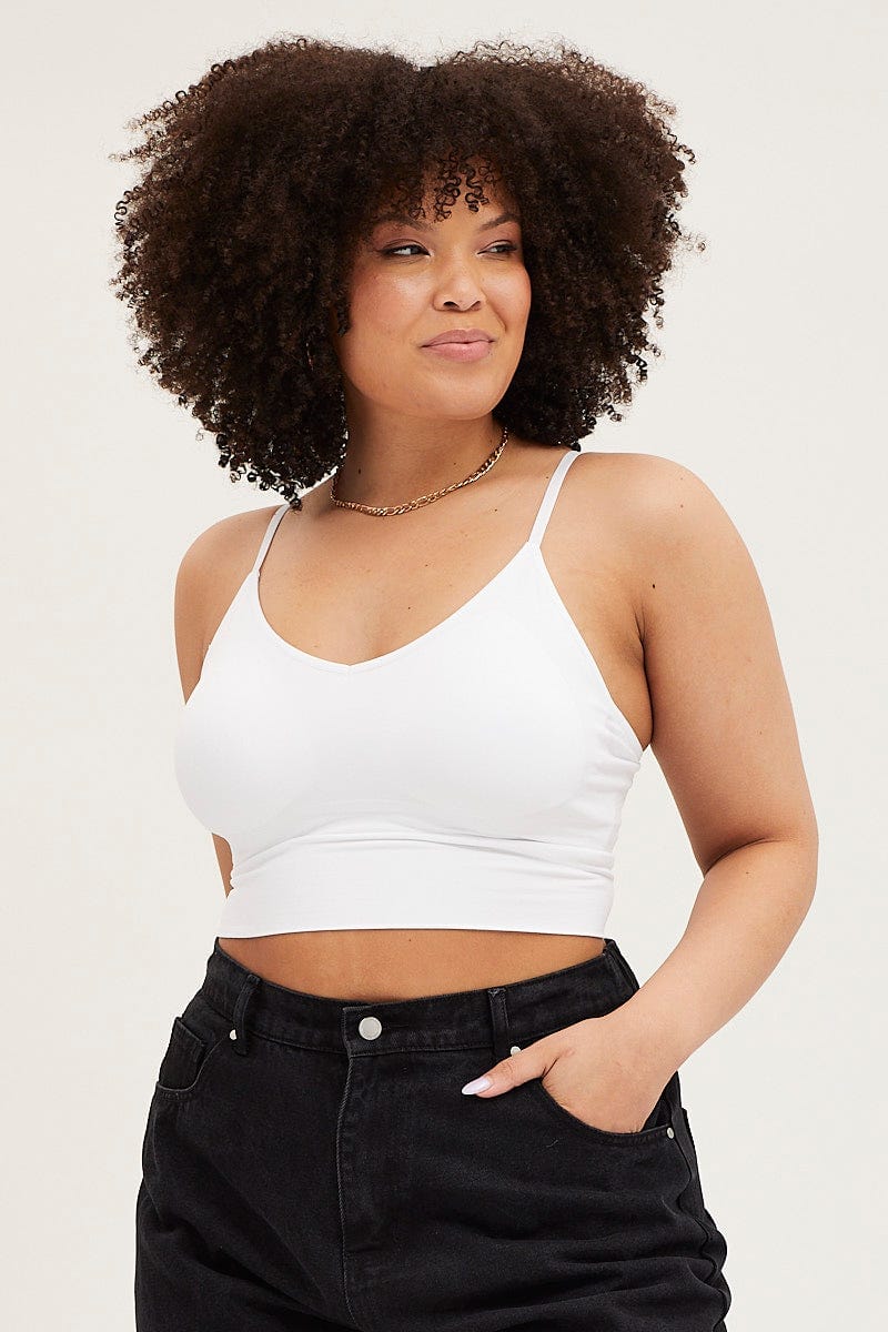 White Seamless Bralette - Image 3