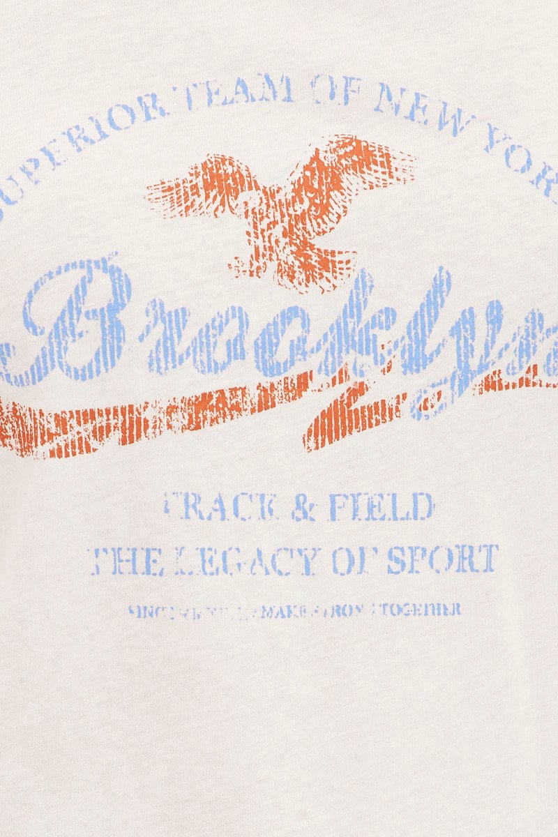 White Short Sleeve Brooklyn T-shirt - Image 6