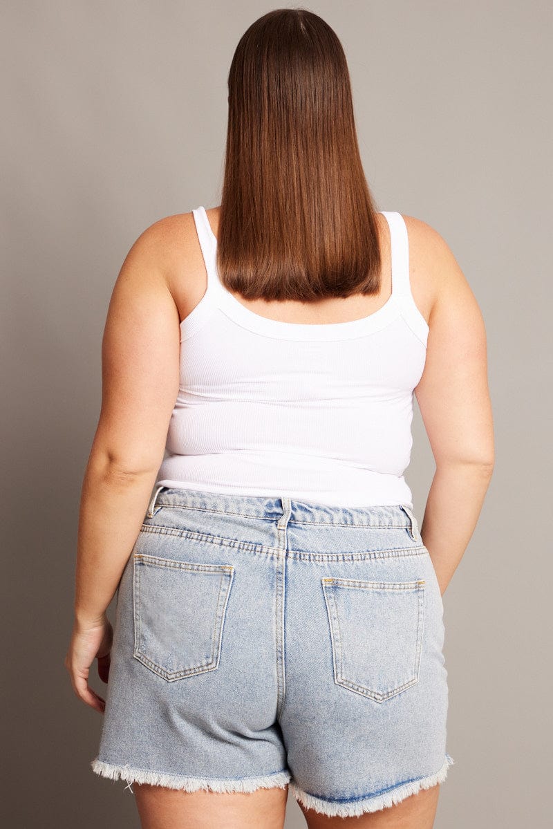 White Singlet Skinny Fit Round Neck - Image 5