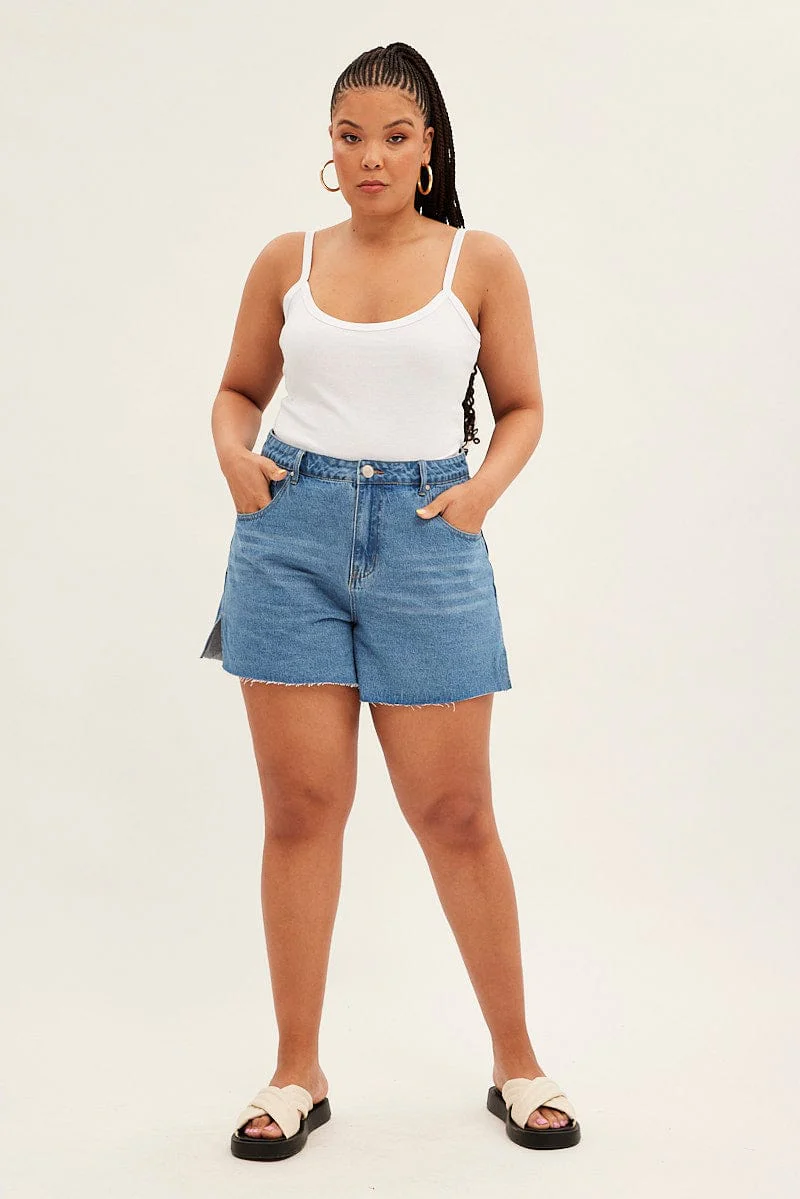 White Singlet Top Scoop Neck - Image 2