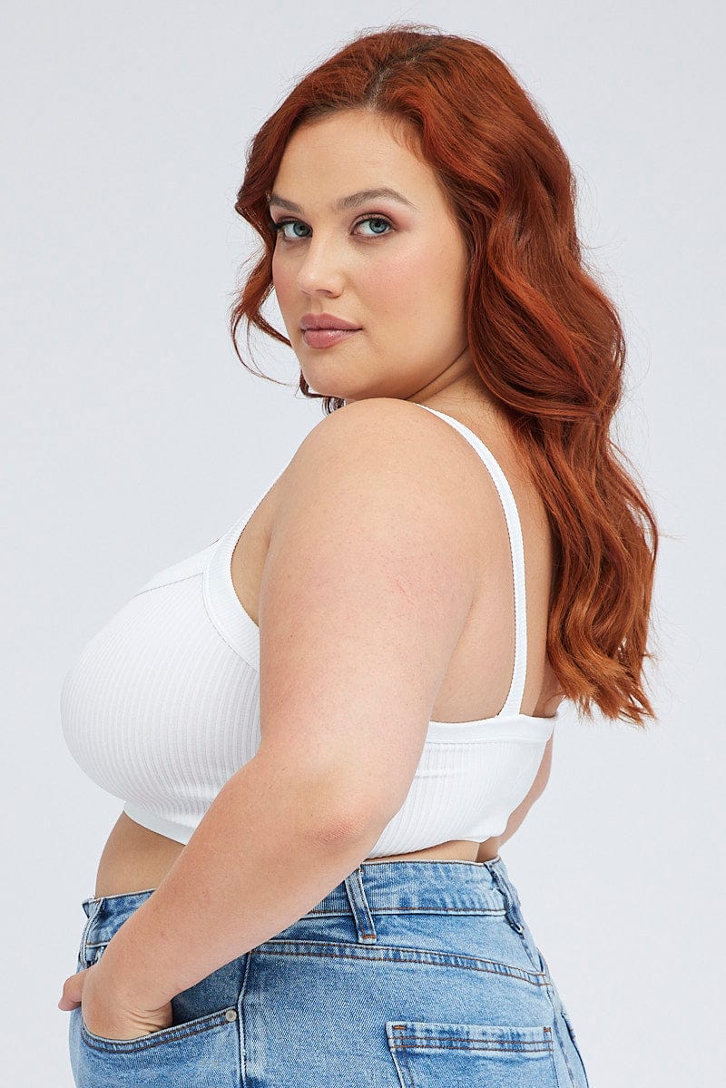 White Singlet Top Seamless - Image 4