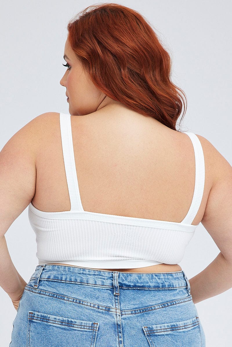 White Singlet Top Seamless - Image 5