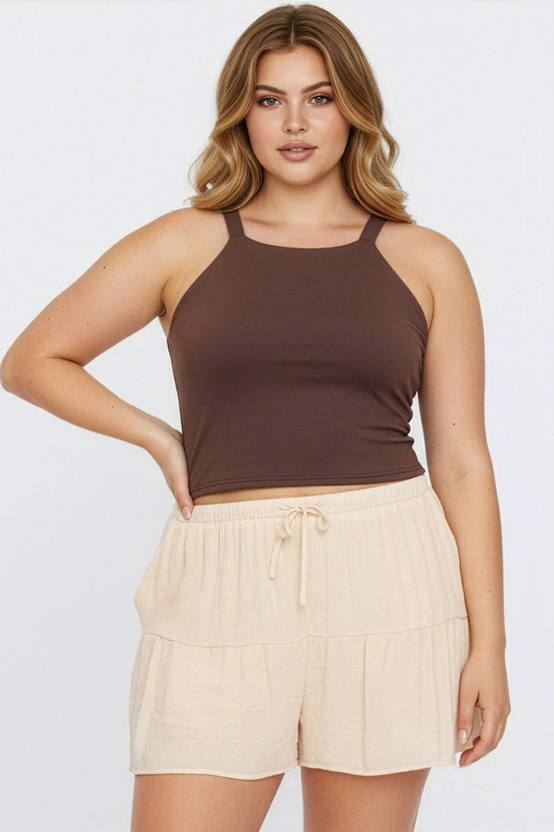 White Skorts Elastic Waist