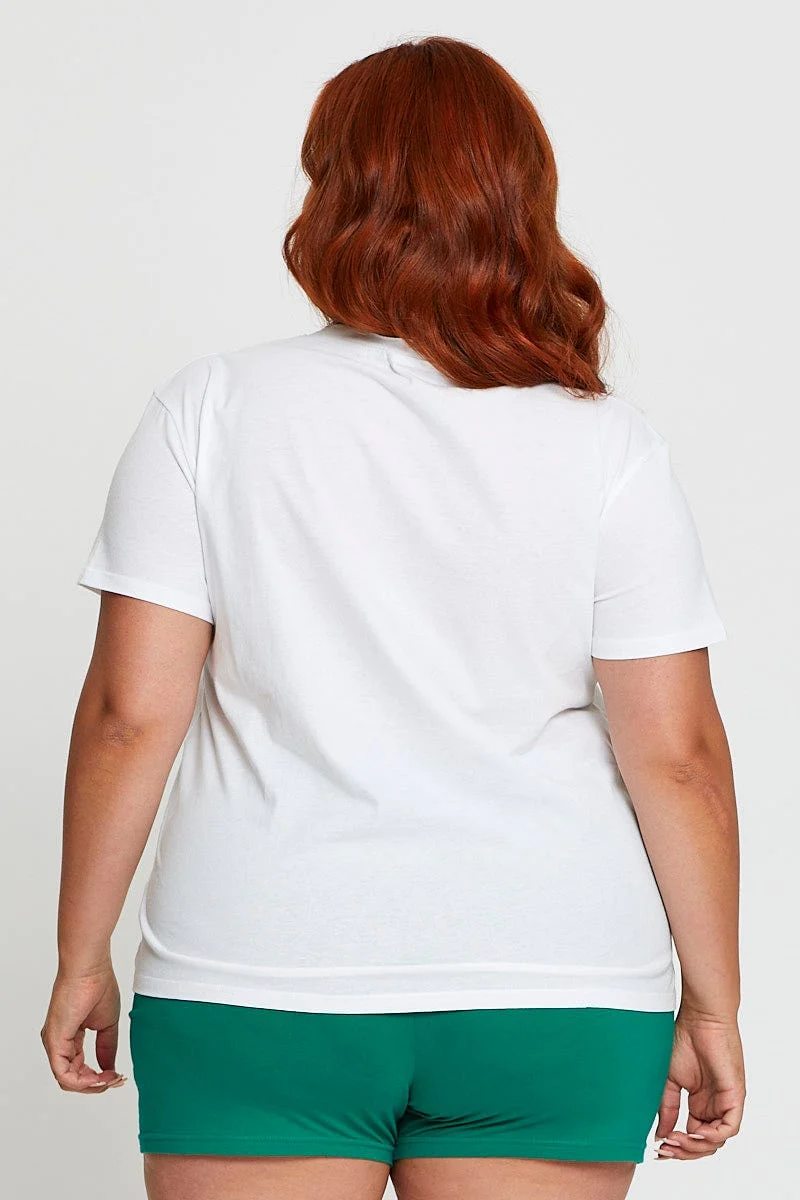 White Sleeve T-shirt San Francisco Embroidered Short - Image 5
