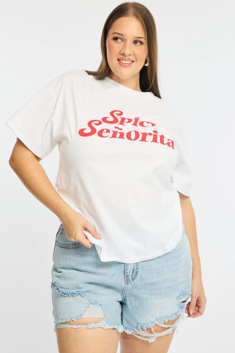White Spicy Senorita Tee - Image 3