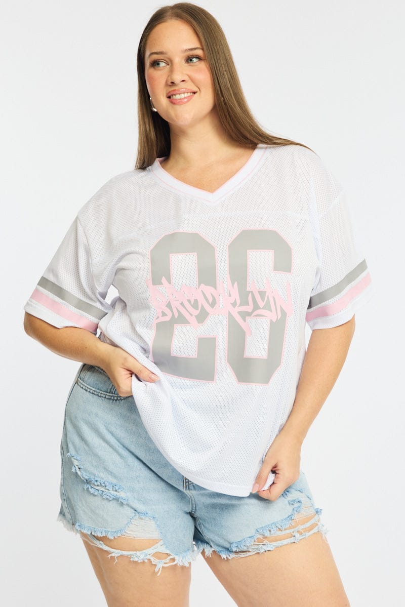 White Sport Tee Short Sleeve - Image 3