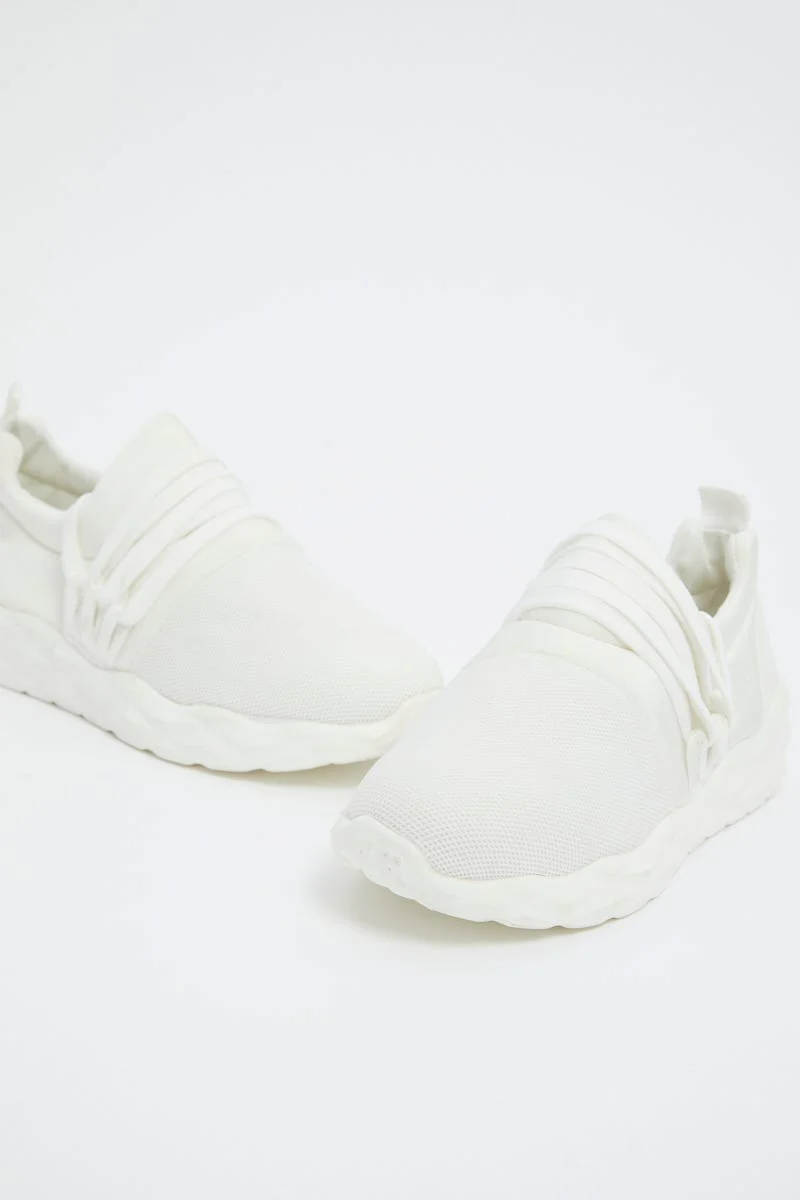 White Strap Detail Sneakers - Image 2