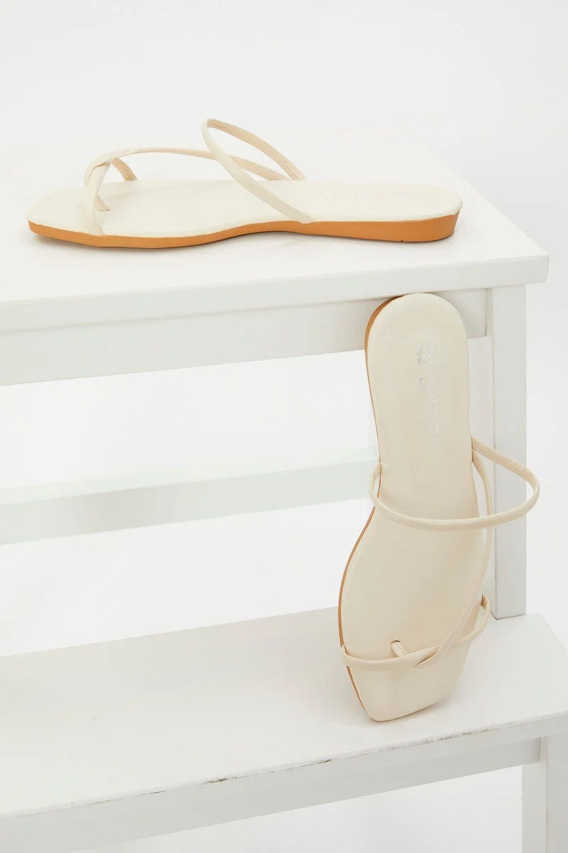 White Strappy Slide - Image 2