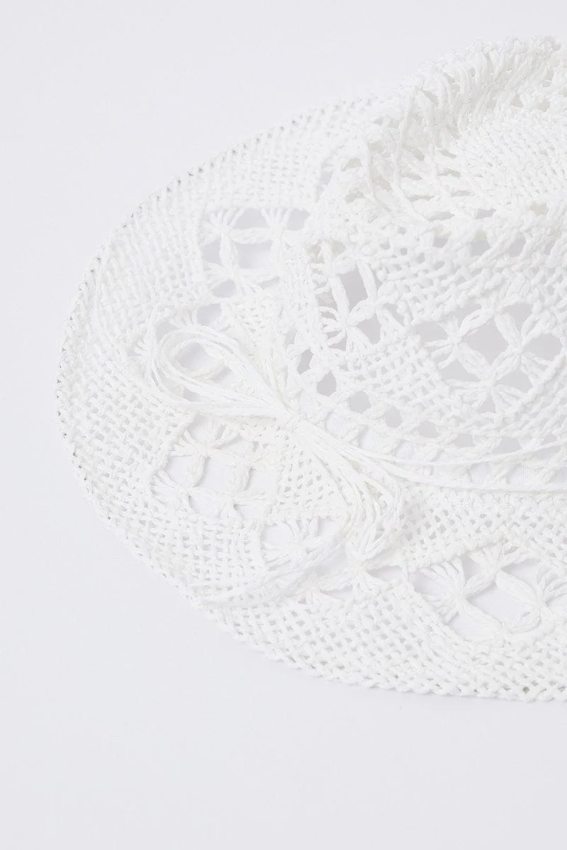 White Straw Cowboy Hat - Image 2
